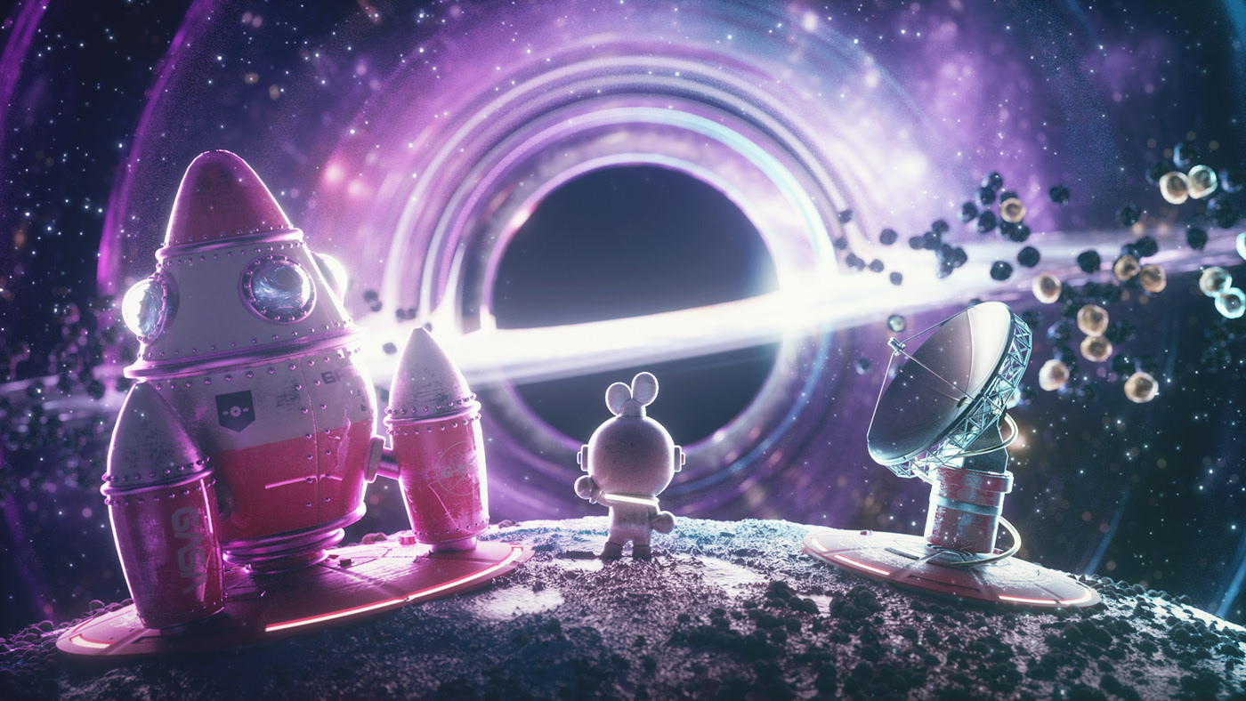 universe，illustration，c4d，lovely，