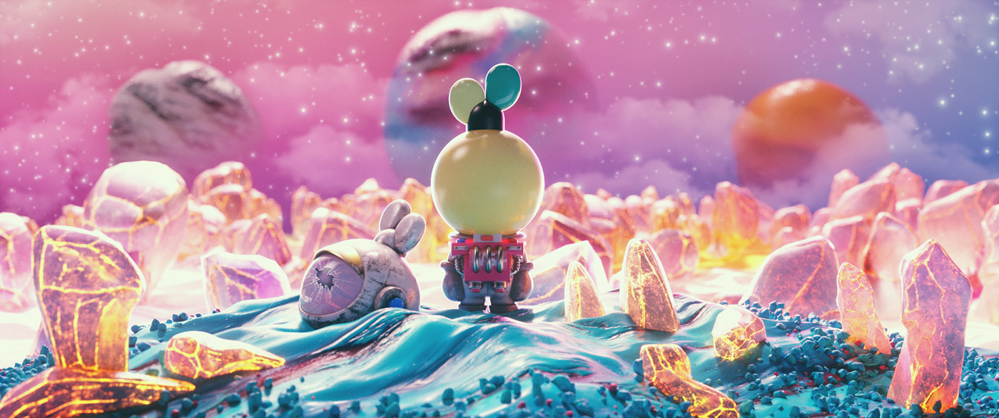 universe，illustration，c4d，lovely，