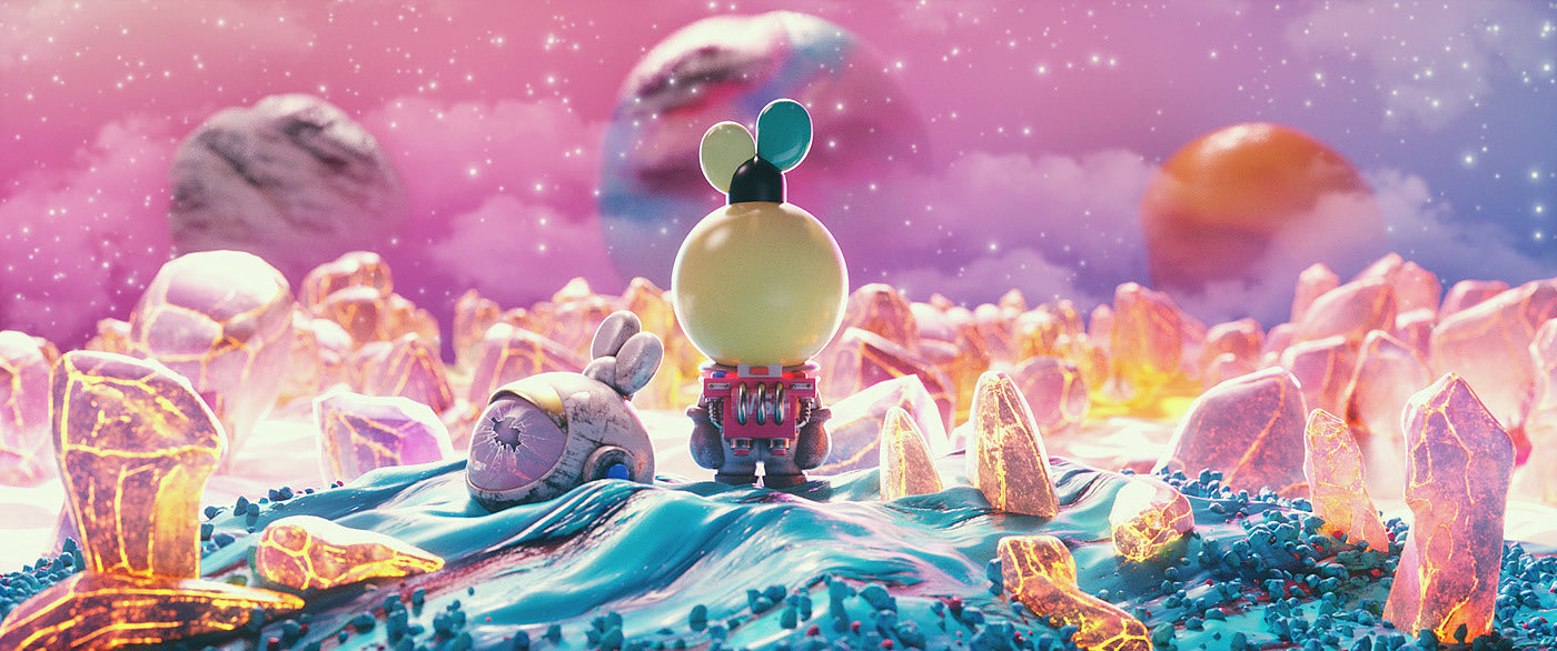 universe，illustration，c4d，lovely，