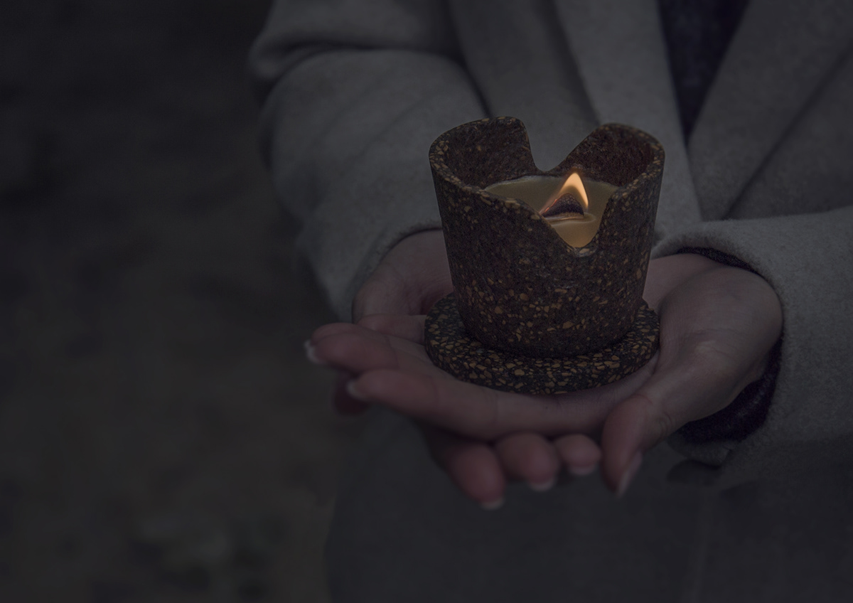 candle，biodegradable，Food residue，environment protection，