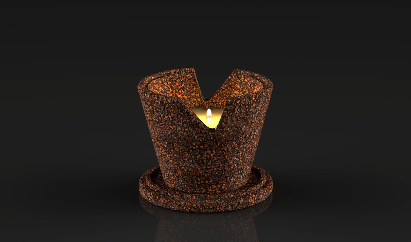 candle，biodegradable，Food residue，environment protection，