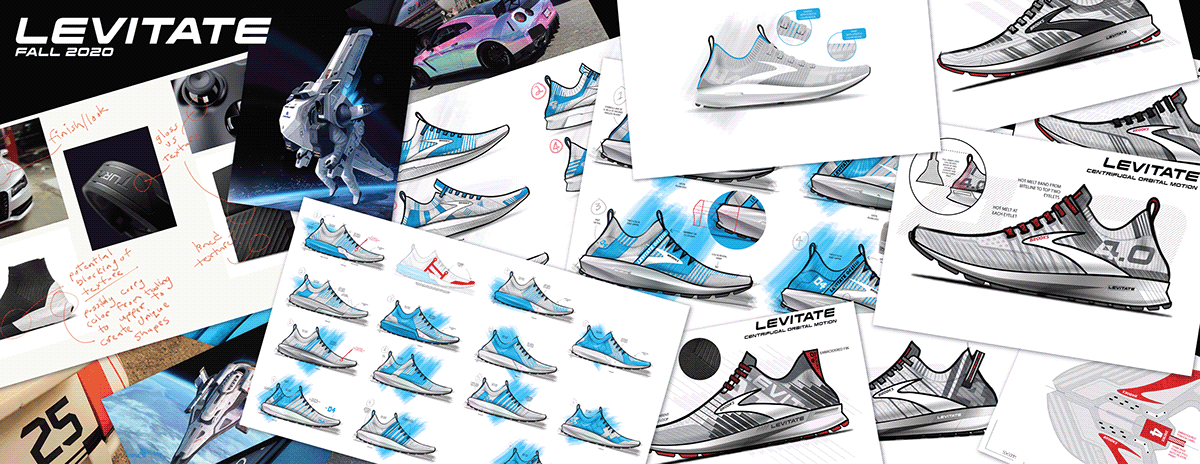 sneakers，Brooks Running，Hand drawn，knitting，