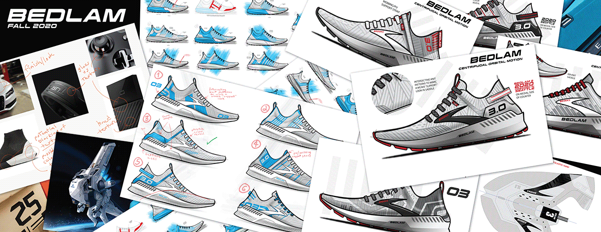 sneakers，Brooks Running，Hand drawn，knitting，