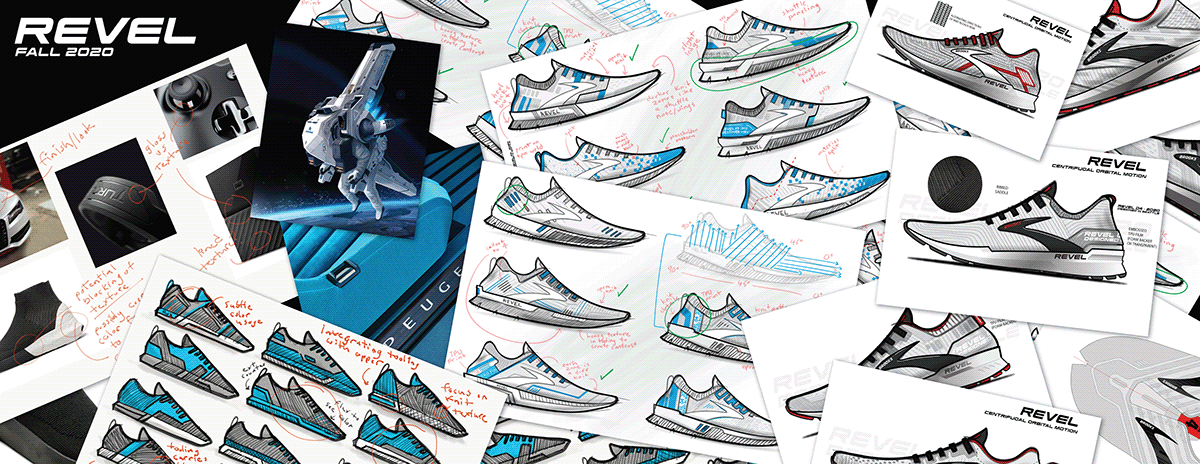 sneakers，Brooks Running，Hand drawn，knitting，