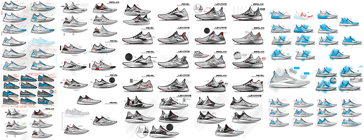 sneakers，Brooks Running，Hand drawn，knitting，