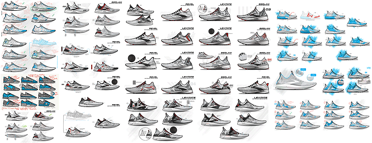 运动鞋，Brooks Running，手绘，针织，