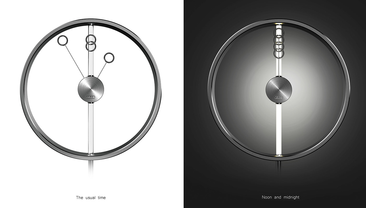 audi，Clock，lighting，Simplicity，