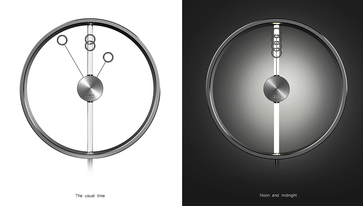 奥迪，时钟，照明，简约，