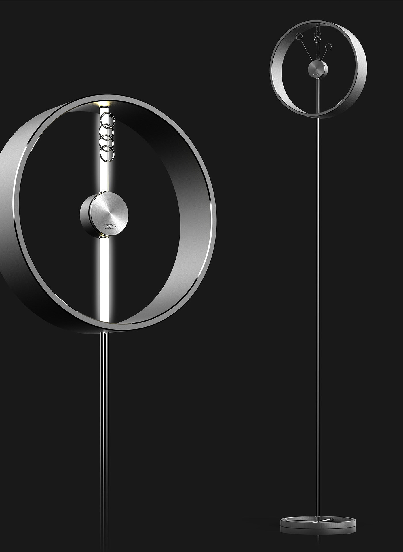 audi，Clock，lighting，Simplicity，