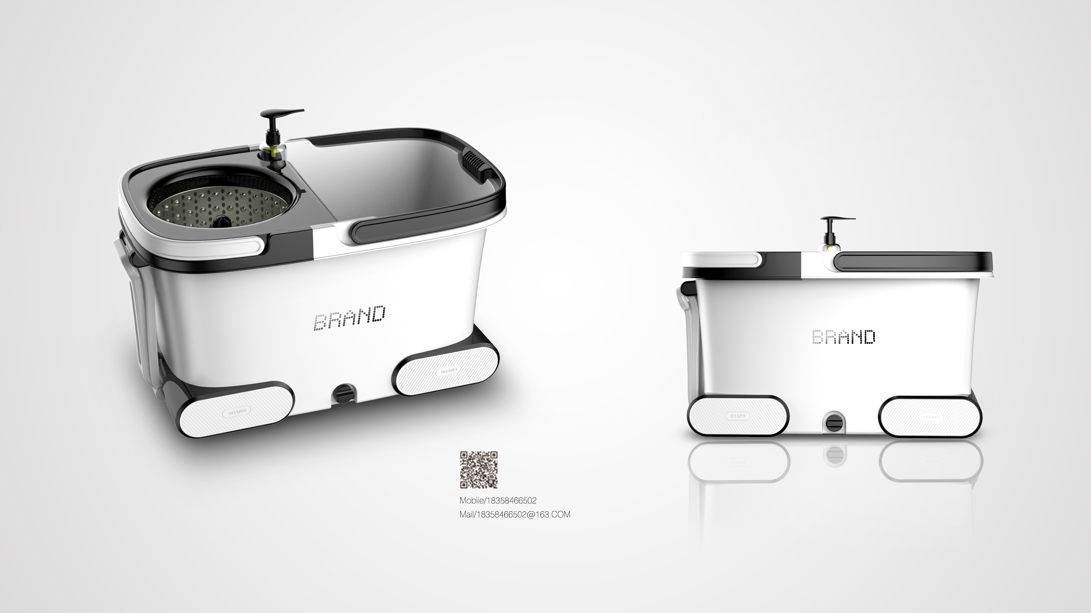 Home design，Rotary mop bucket，