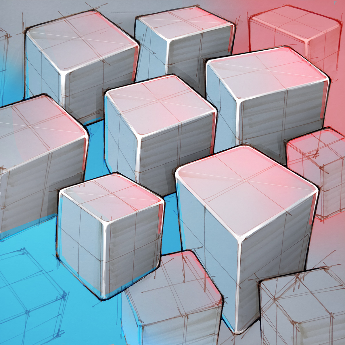 Sketch，Hand drawn，illustration，visualization，