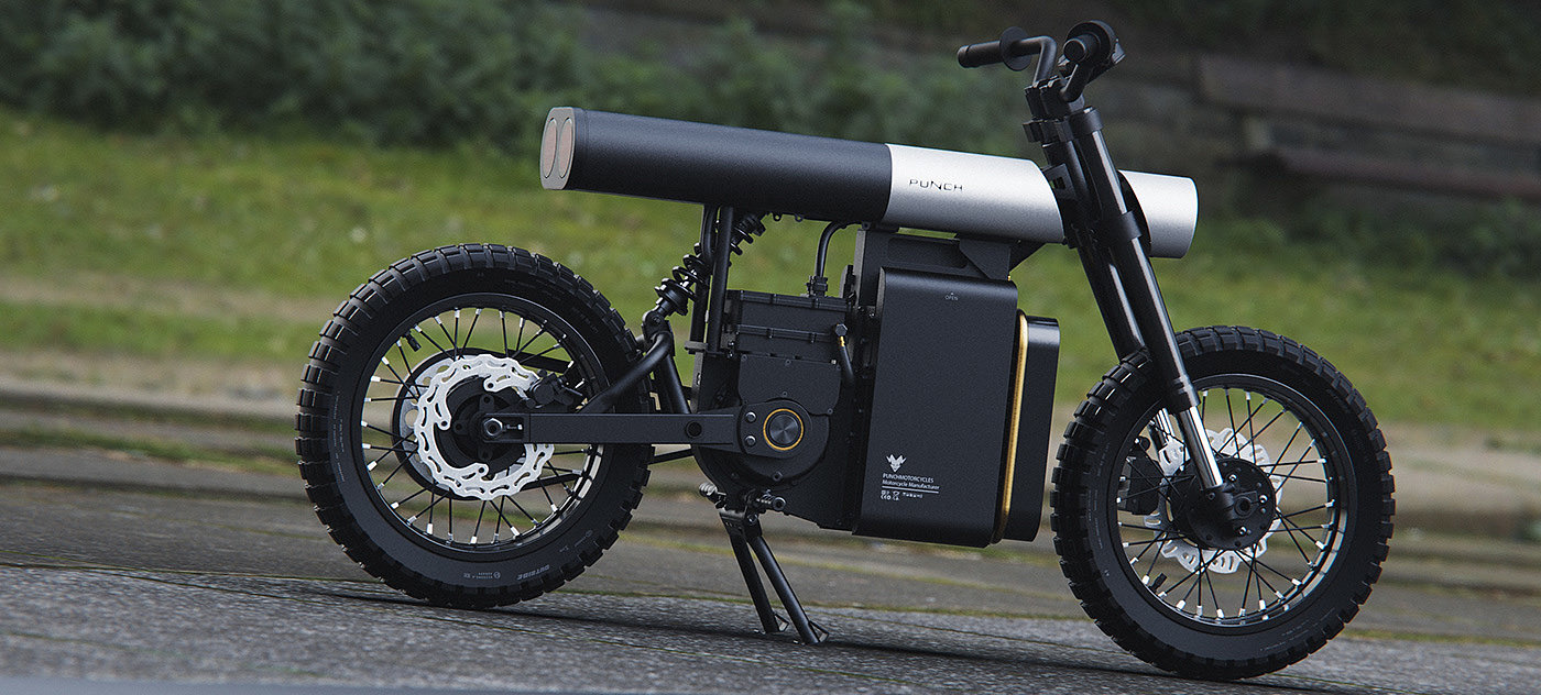 Motorcycle，Electric，black，Cool，