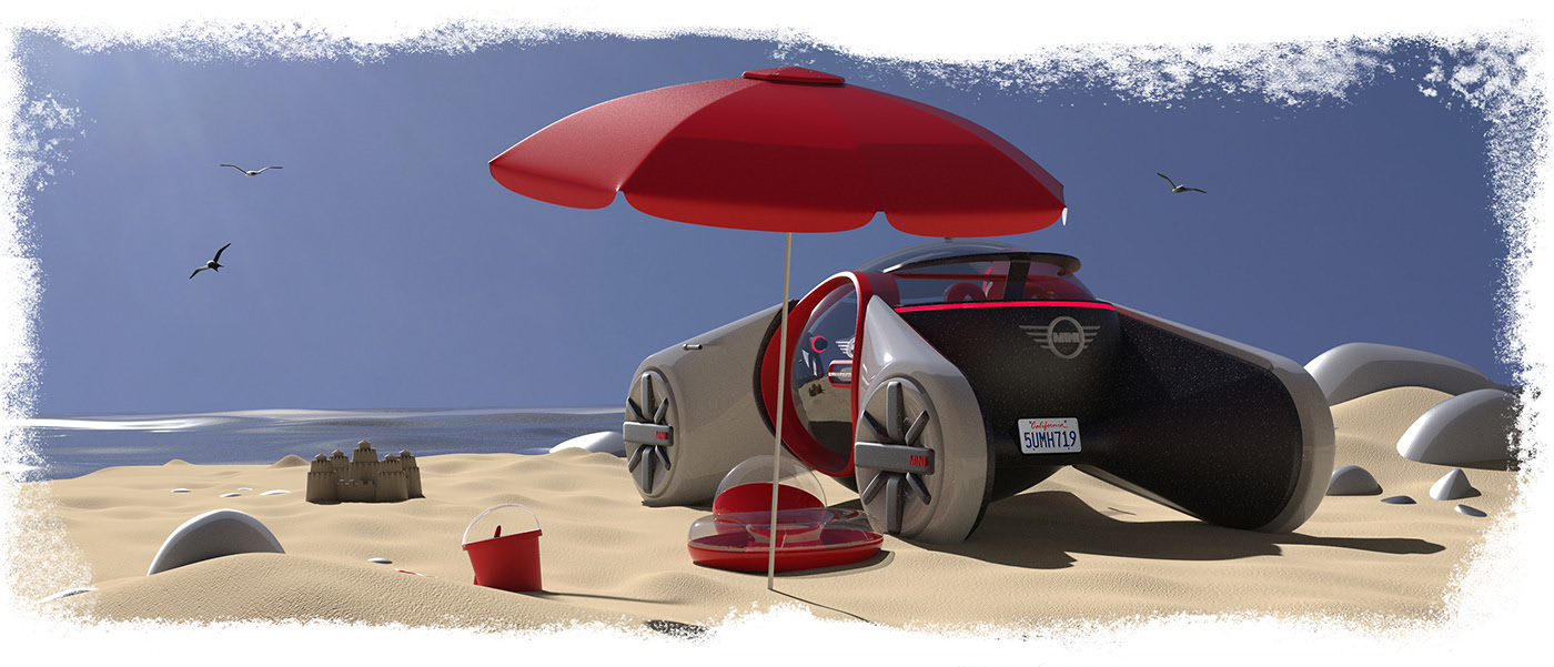 vehicle，sandy beach，summer，Small，
