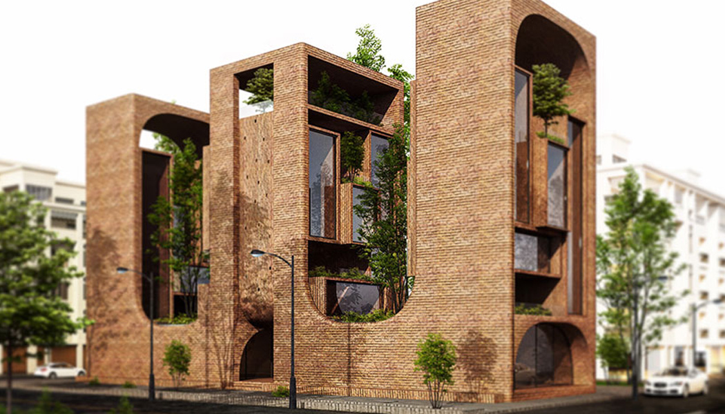 Architecture，brick，modern，grand，