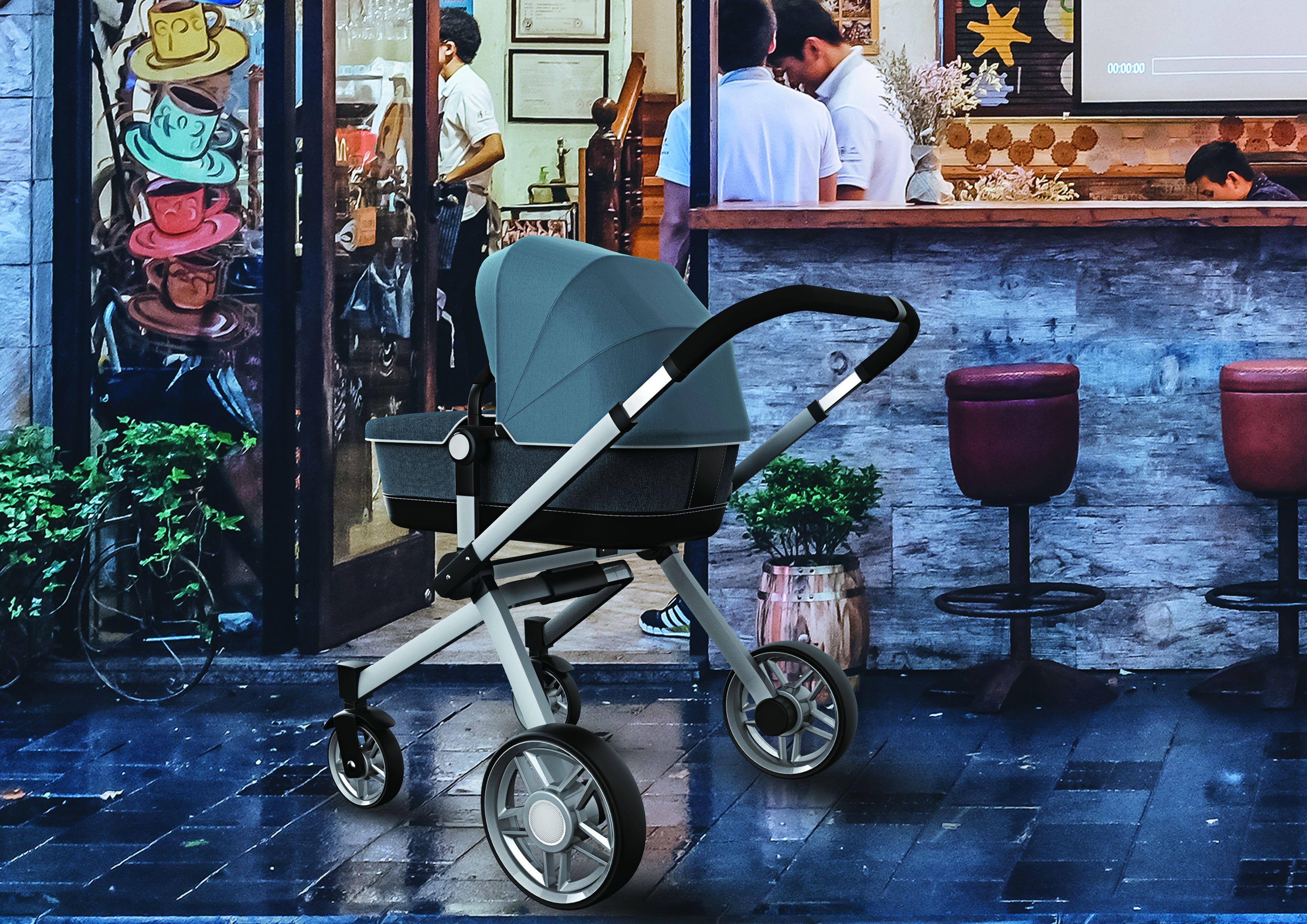 Children carts，Double stroller，expand，Tough，