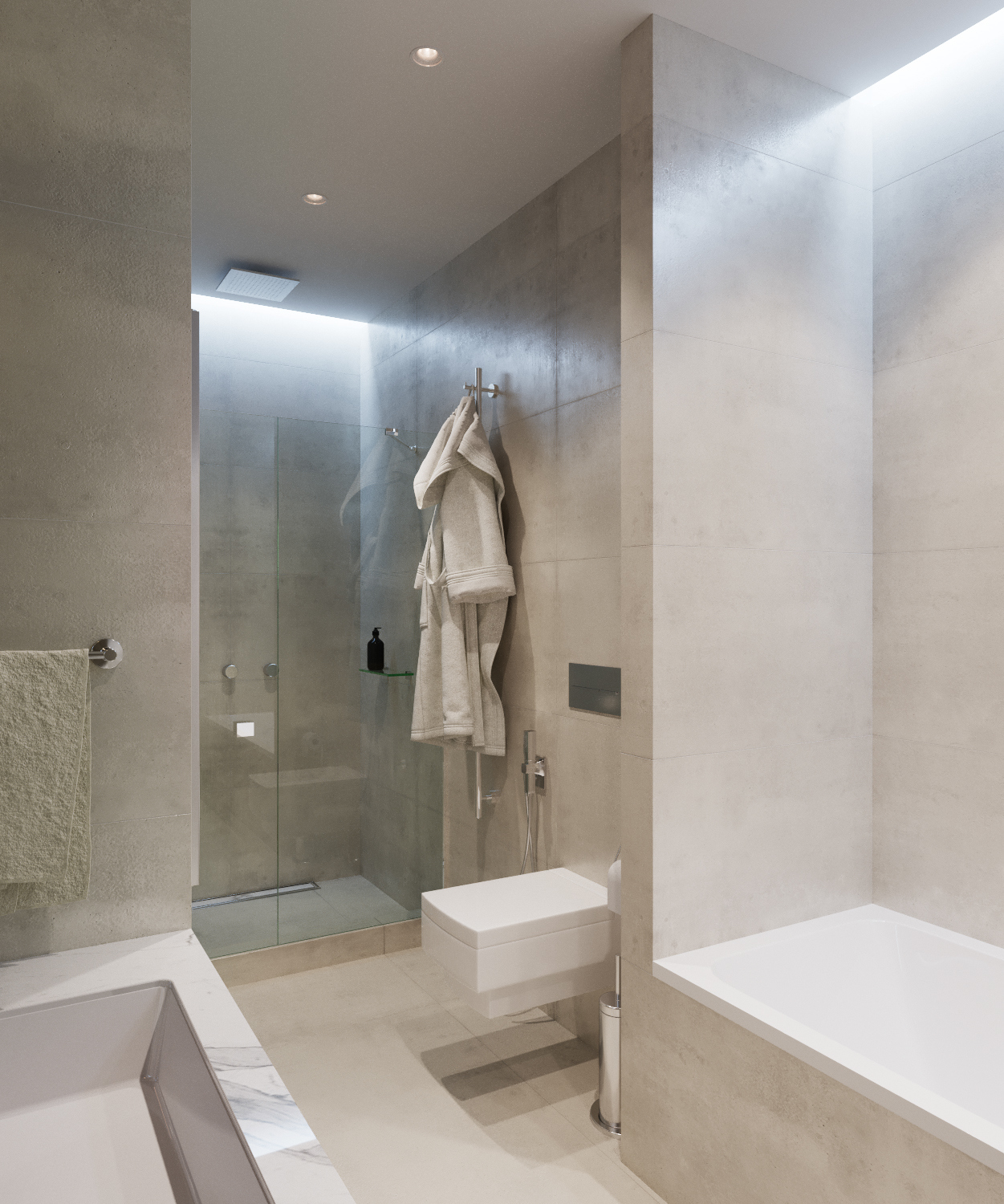 Minimalist，Shower Room，fashion，atmosphere，Interior design，
