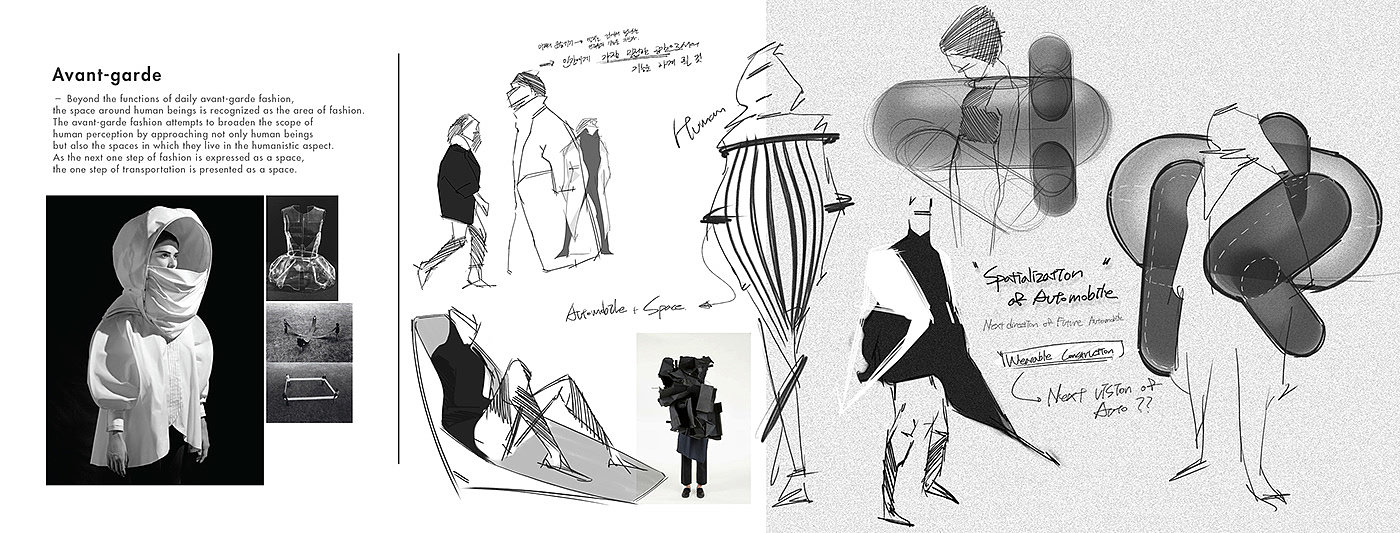 Renault Pantheon，Automobile design，Hand drawn，
