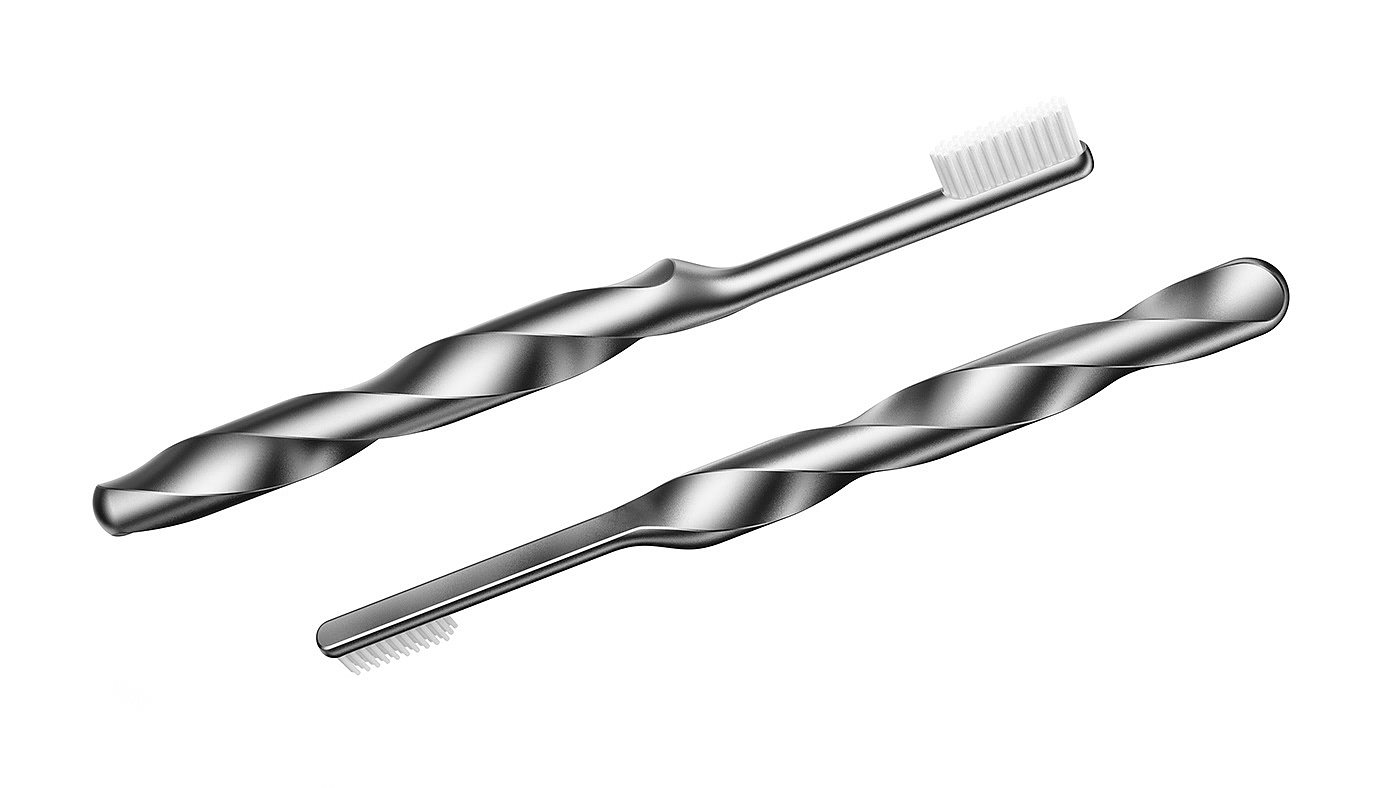 Twist Toothbrush，toothbrush，Metal，