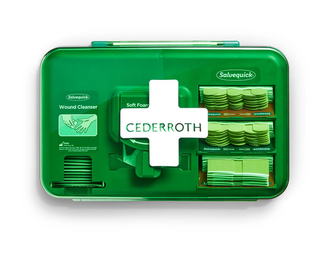 2020 red dot product design award，Wound care，distributor，green，First aid kit，medical box，