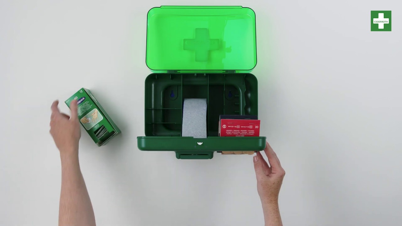 2020 red dot product design award，Wound care，distributor，green，First aid kit，medical box，