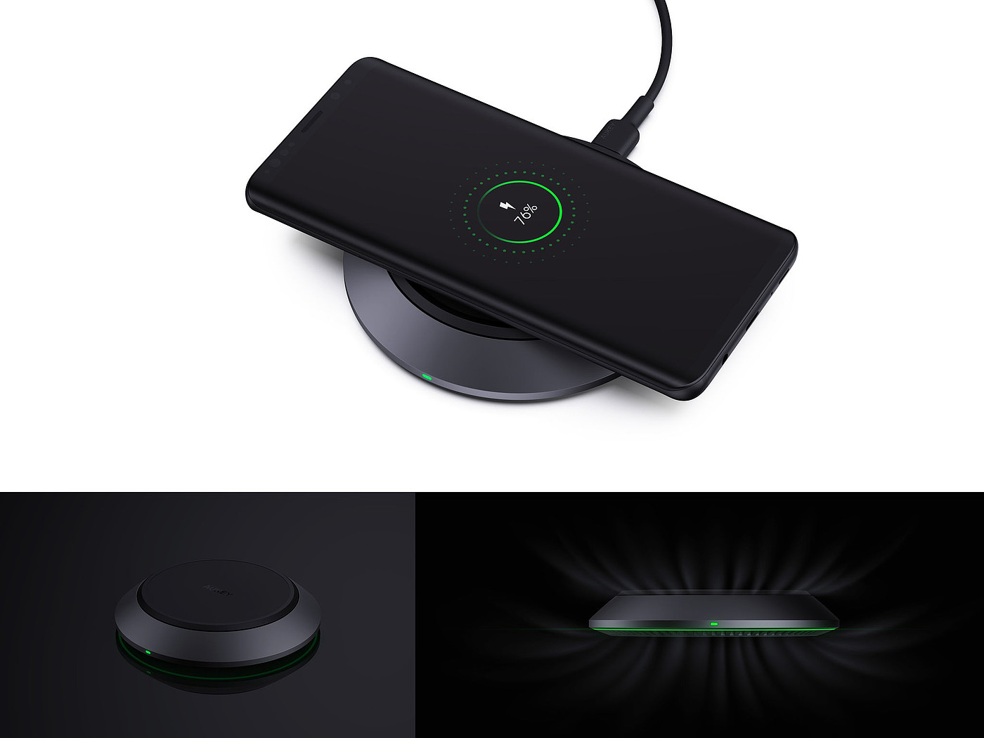 无线充电器，Aukey LC-Q11，数码产品，2020红点产品设计大奖，