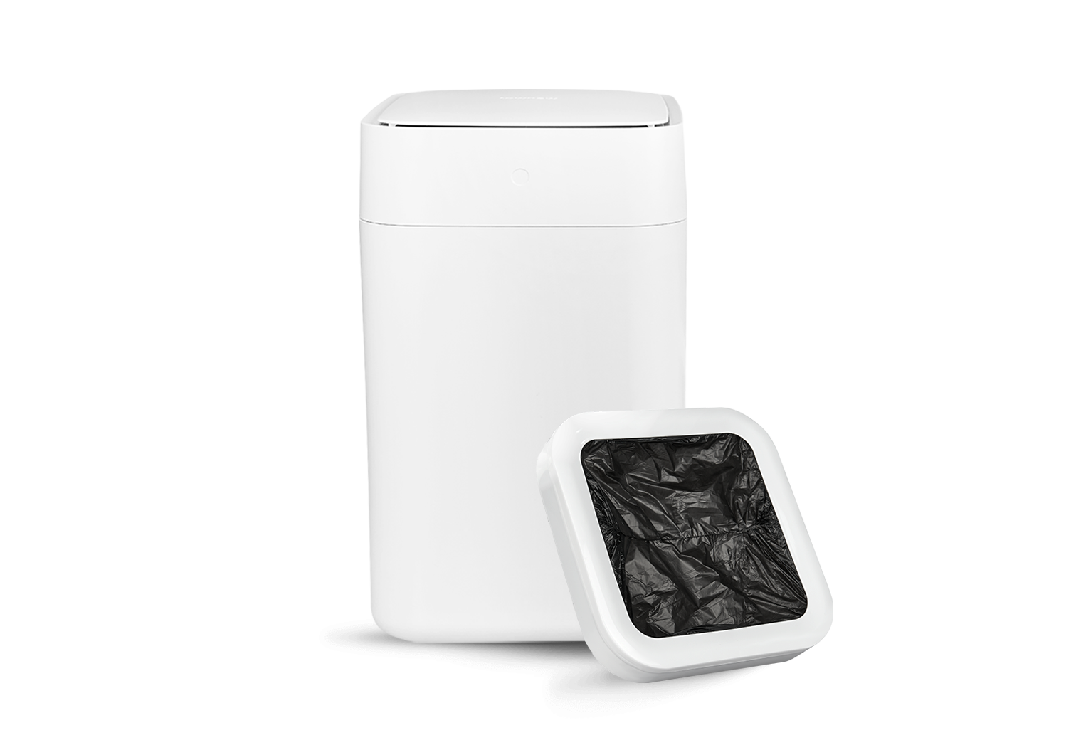2020 red dot product design award，intelligence，trash can，white，modern，