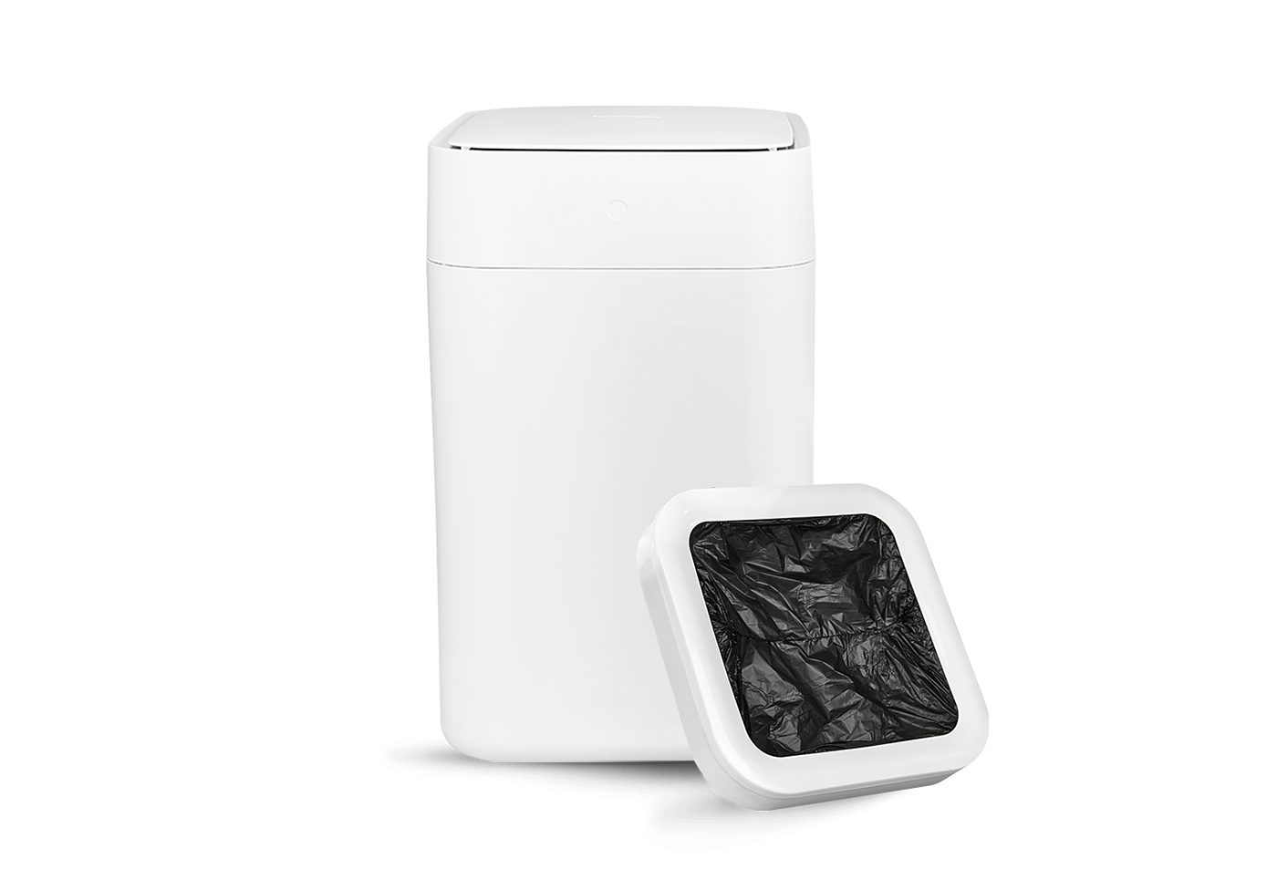2020 red dot product design award，intelligence，trash can，white，modern，