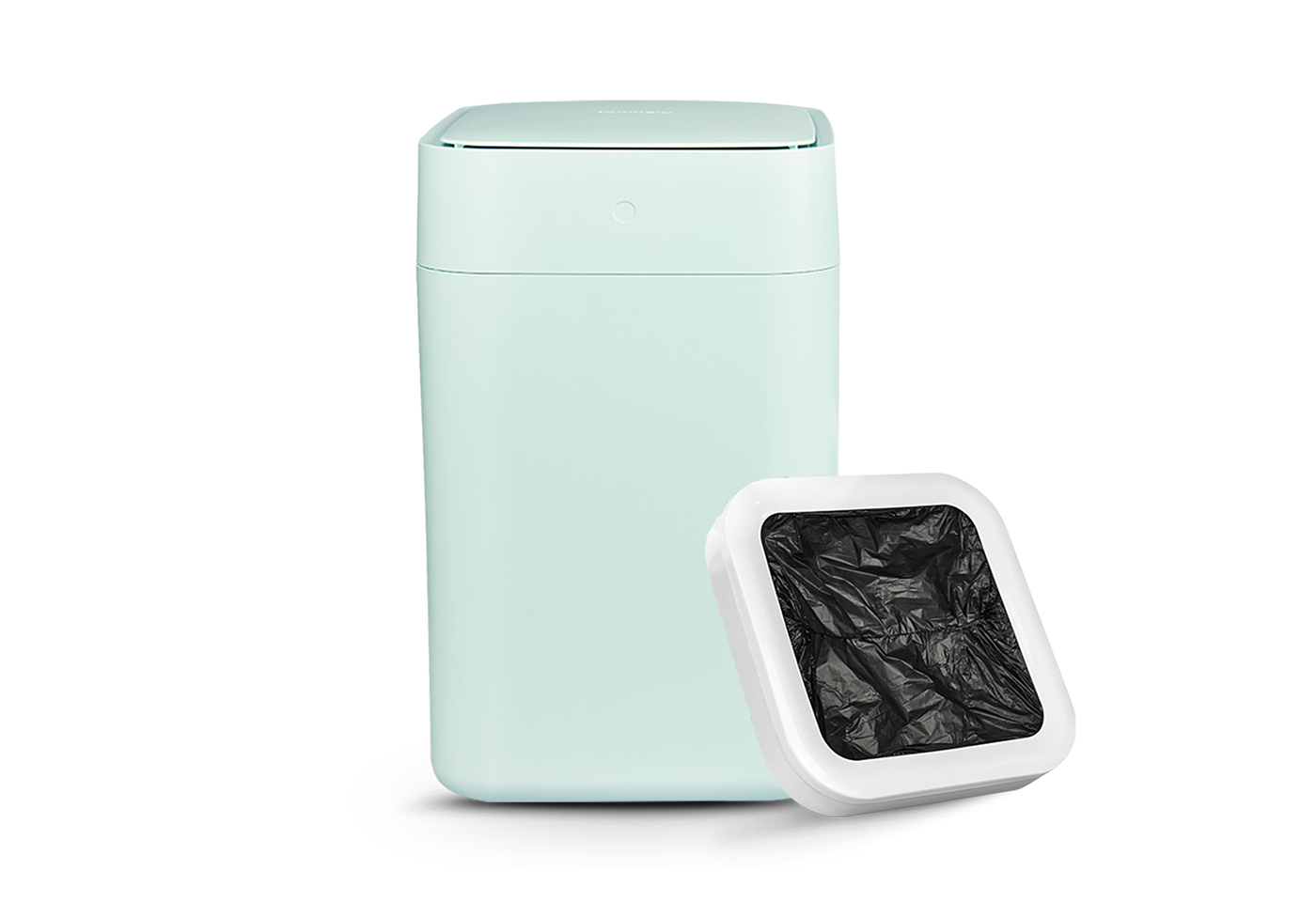 2020 red dot product design award，intelligence，trash can，white，modern，