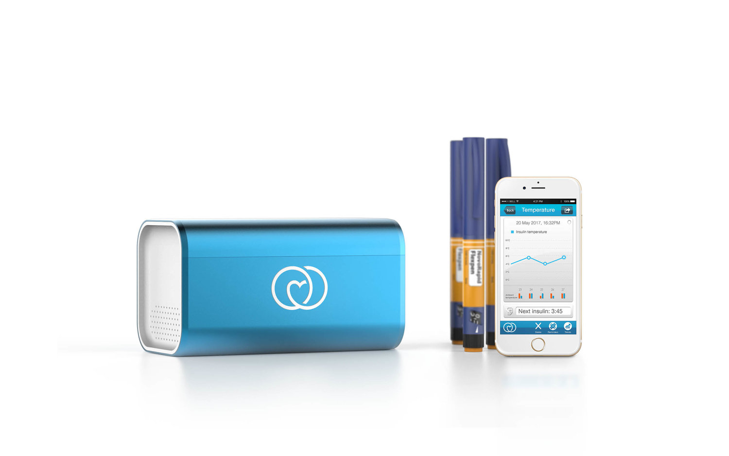 2020 red dot product design award，LifeinaBox，miniature，Refrigerator，Aluminium，app，Medicine box，intelligence，