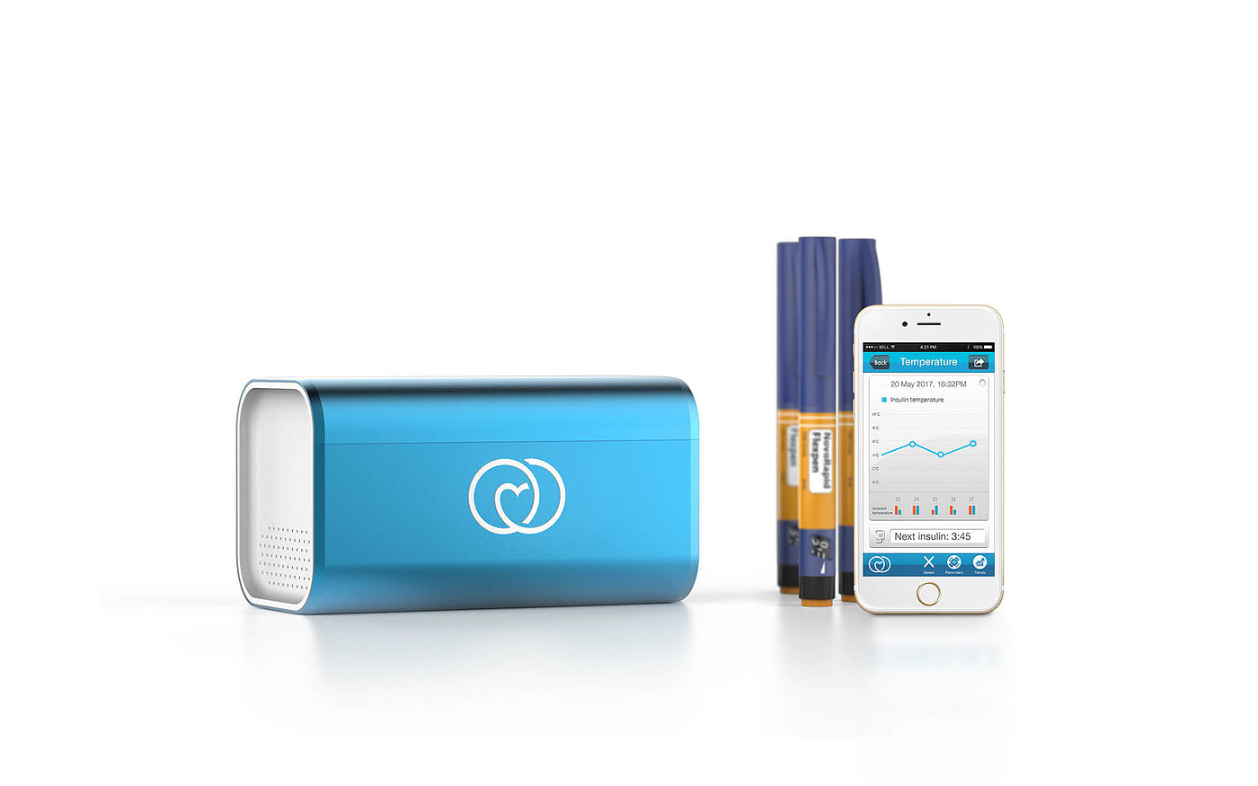 2020 red dot product design award，LifeinaBox，miniature，Refrigerator，Aluminium，app，Medicine box，intelligence，