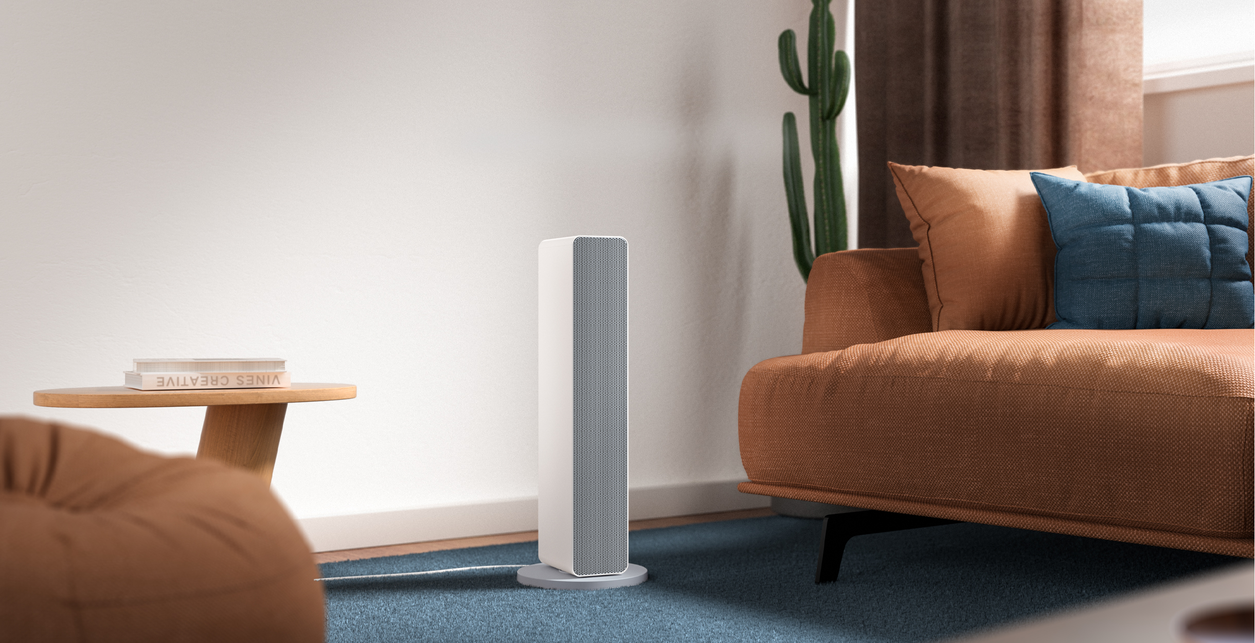 2020 red dot product design award，Smartmi Heating Fan，heating，Air heater，white，intelligence，app，voice，