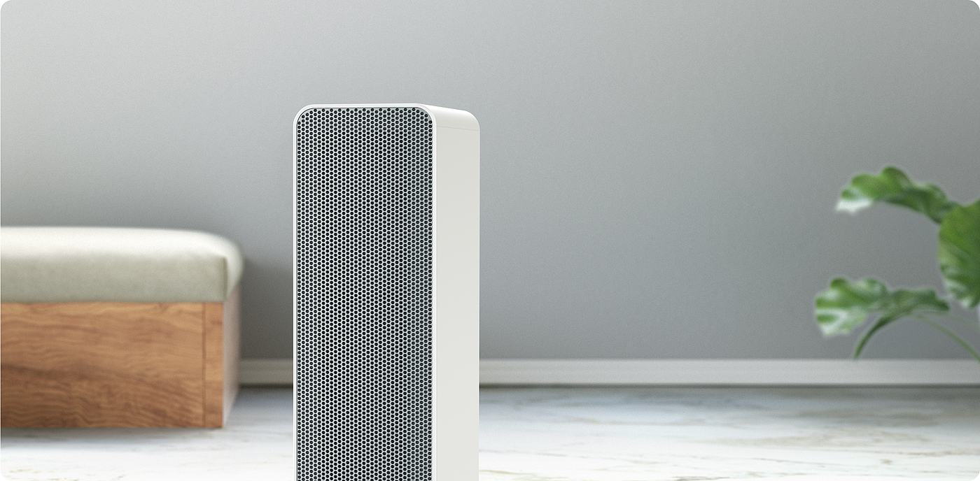 2020 red dot product design award，Smartmi Heating Fan，heating，Air heater，white，intelligence，app，voice，