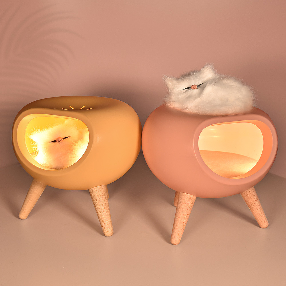 Atmosphere lamp，Night light，Cat house，Bathe in light，