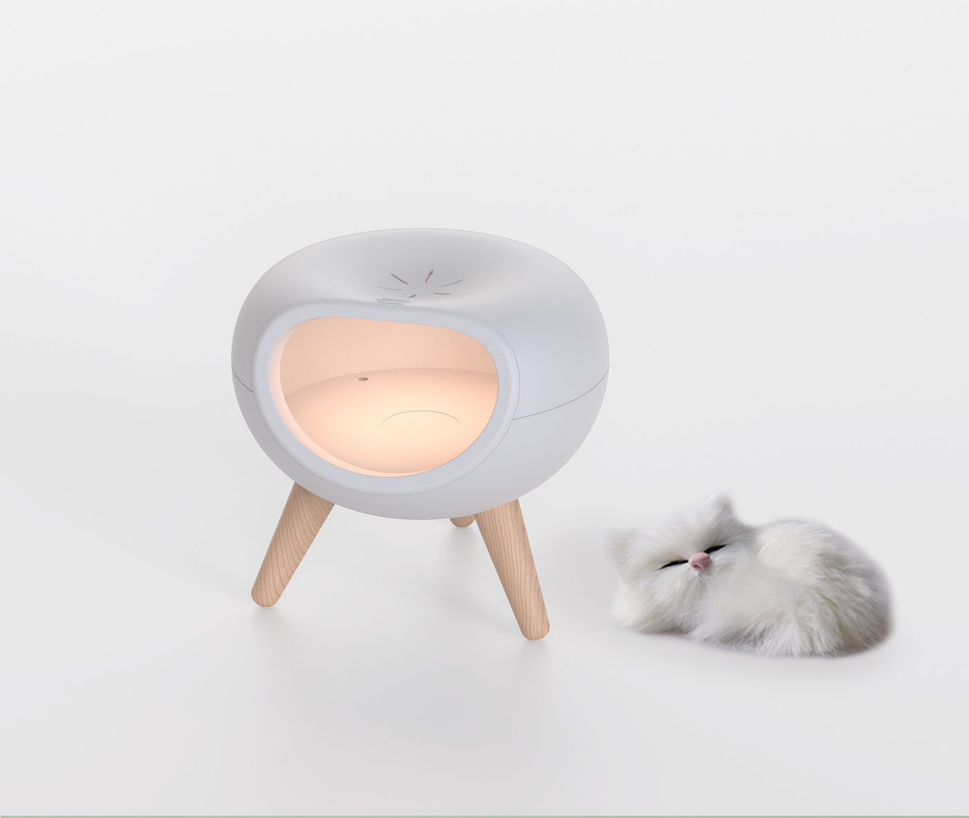 Atmosphere lamp，Night light，Cat house，Bathe in light，