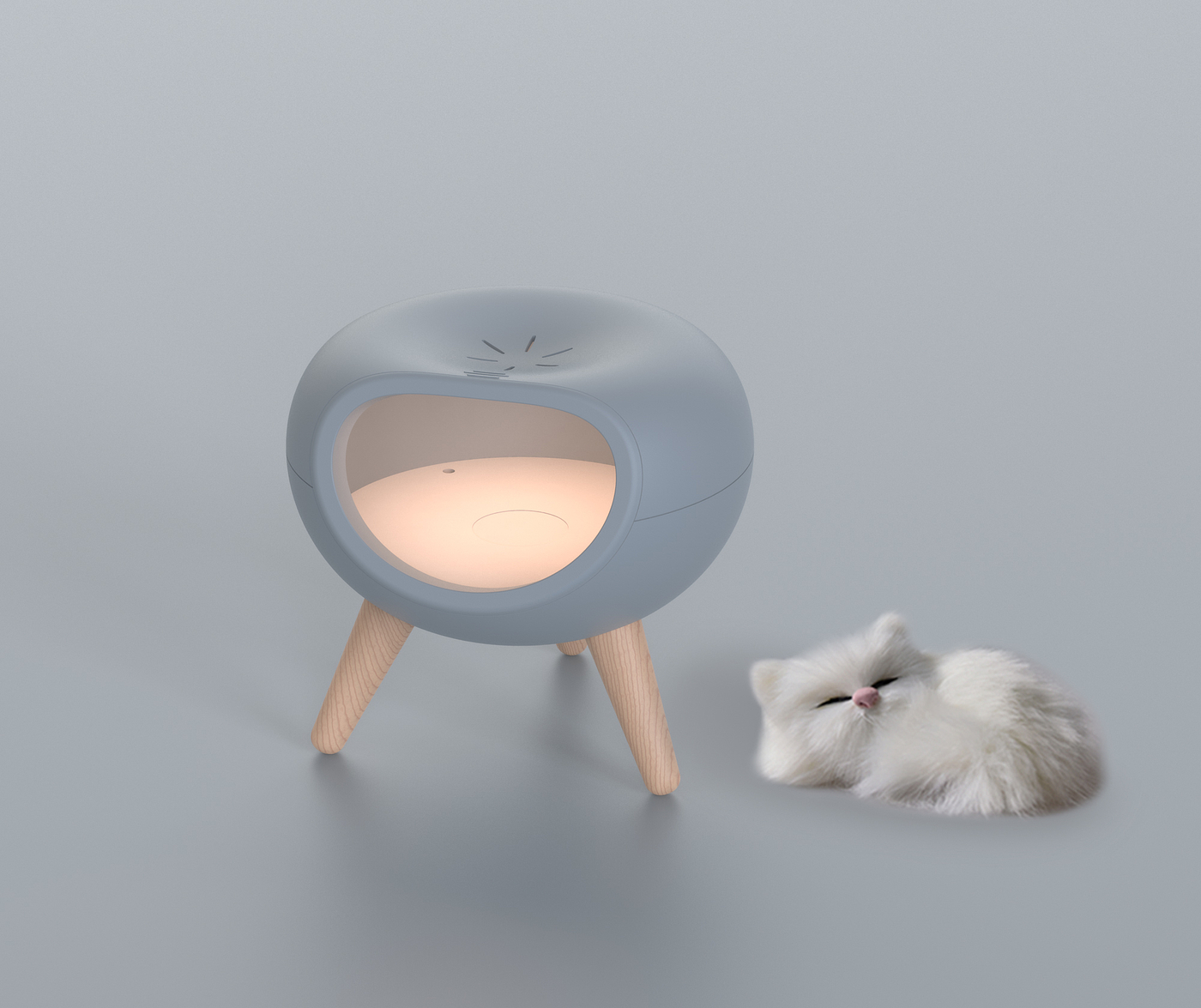 Atmosphere lamp，Night light，Cat house，Bathe in light，