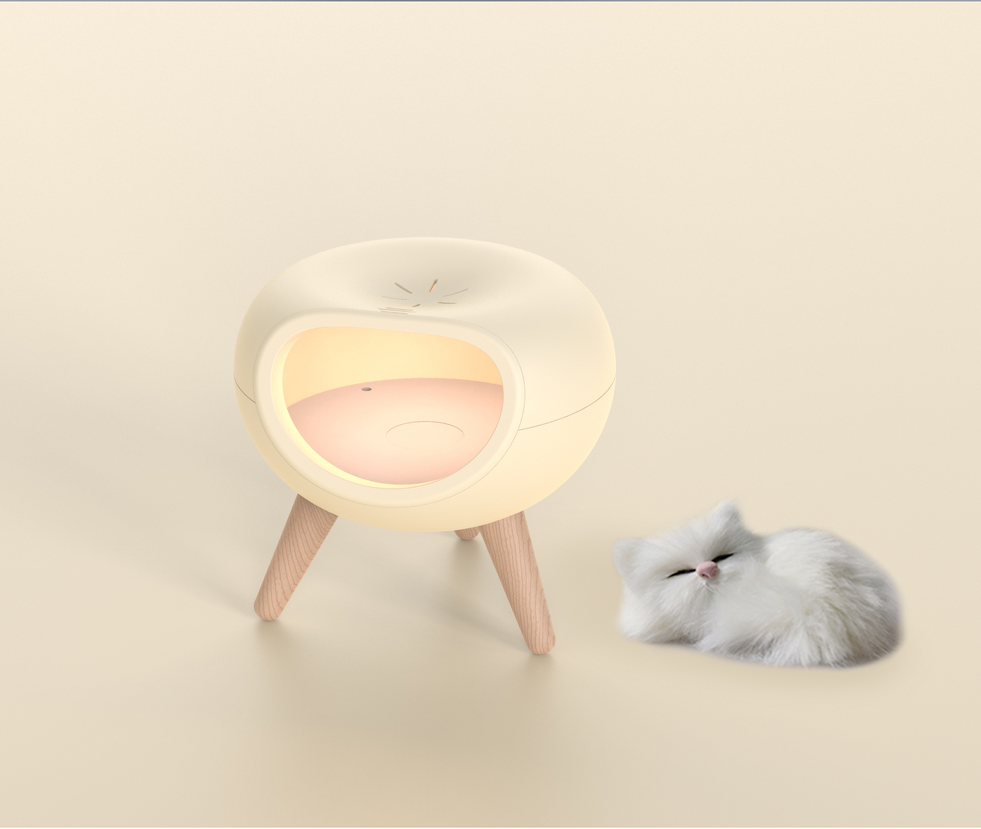 Atmosphere lamp，Night light，Cat house，Bathe in light，