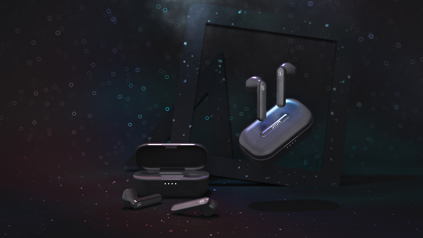Render，animation，Mobile Accessories，keyshot，product，headset，Mobile phone shell，chip，