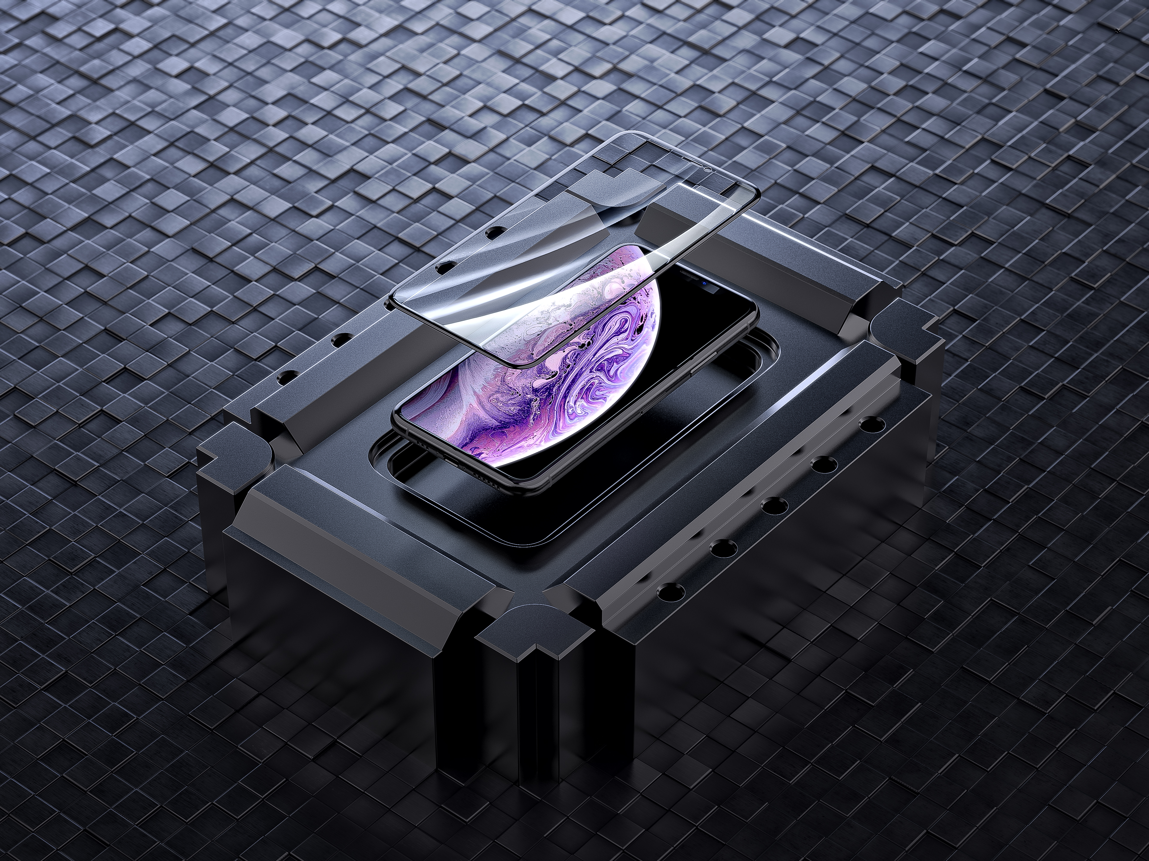 Render，animation，Mobile Accessories，keyshot，product，headset，Mobile phone shell，chip，