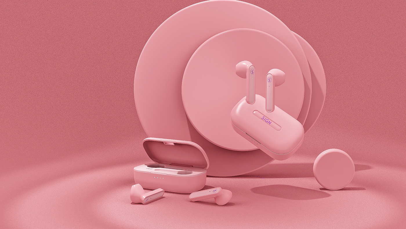 Render，animation，Mobile Accessories，keyshot，product，headset，Mobile phone shell，chip，