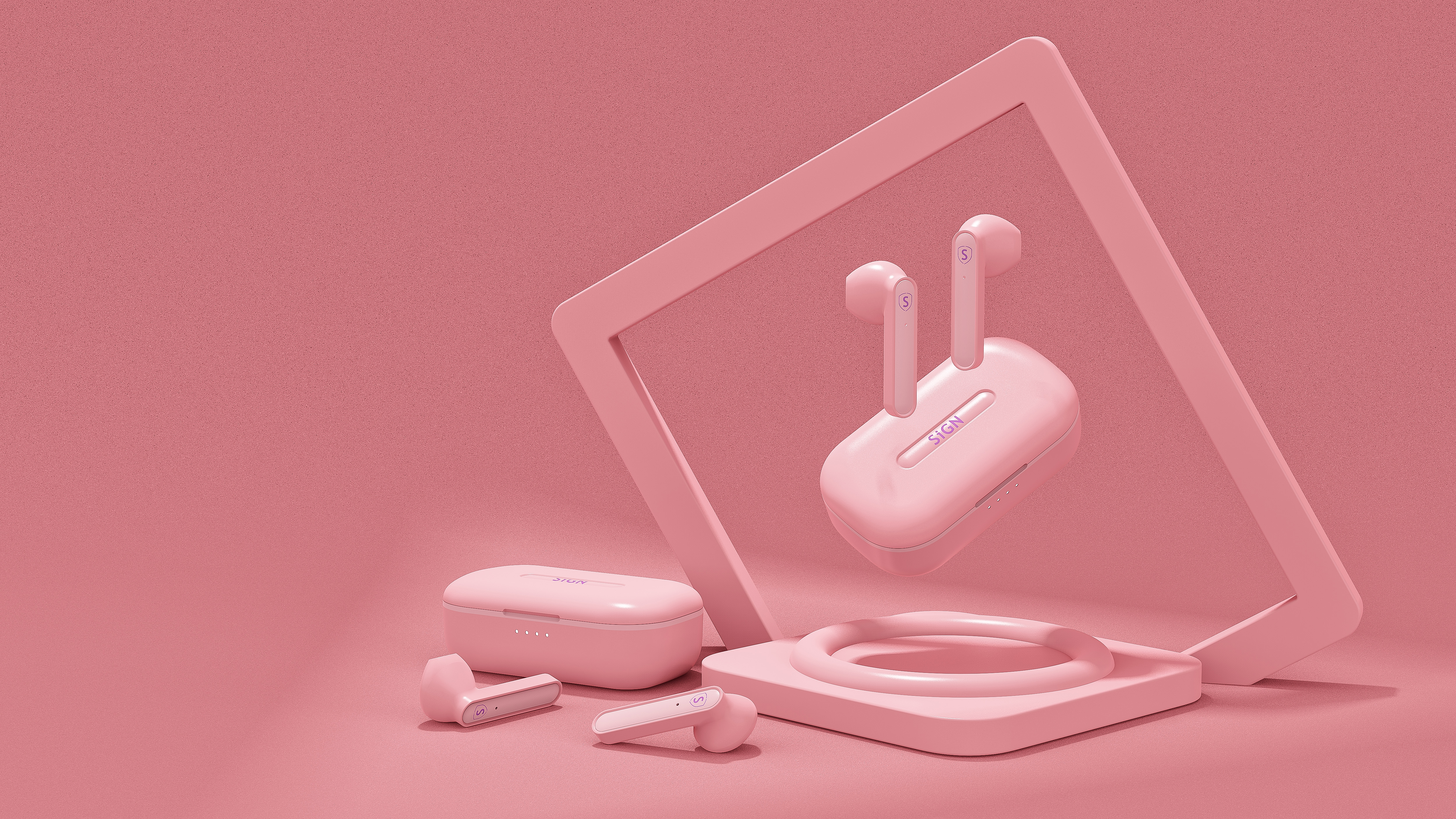 Render，animation，Mobile Accessories，keyshot，product，headset，Mobile phone shell，chip，