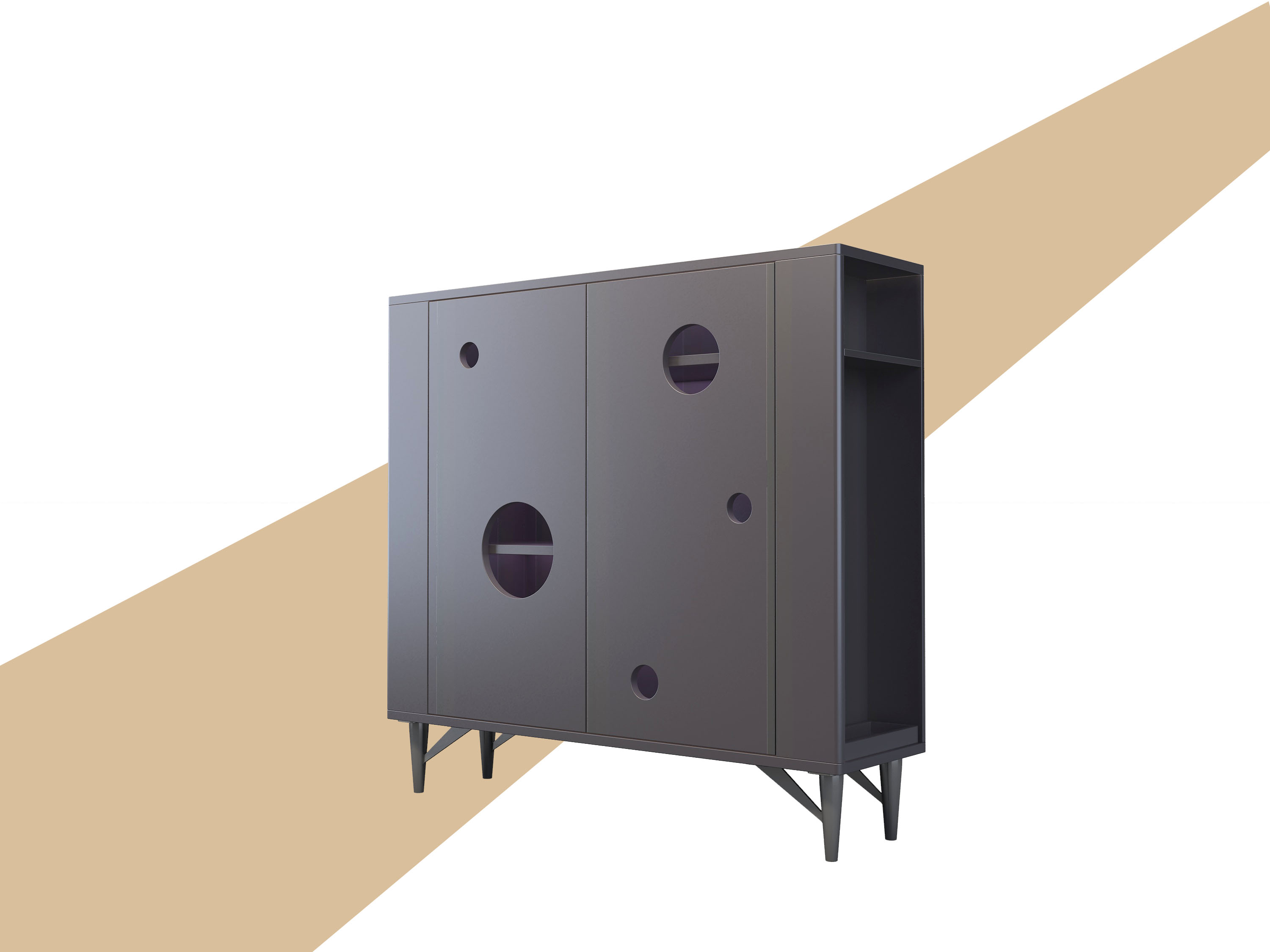 Shoe cabinet，Console Cabinet，starry sky，