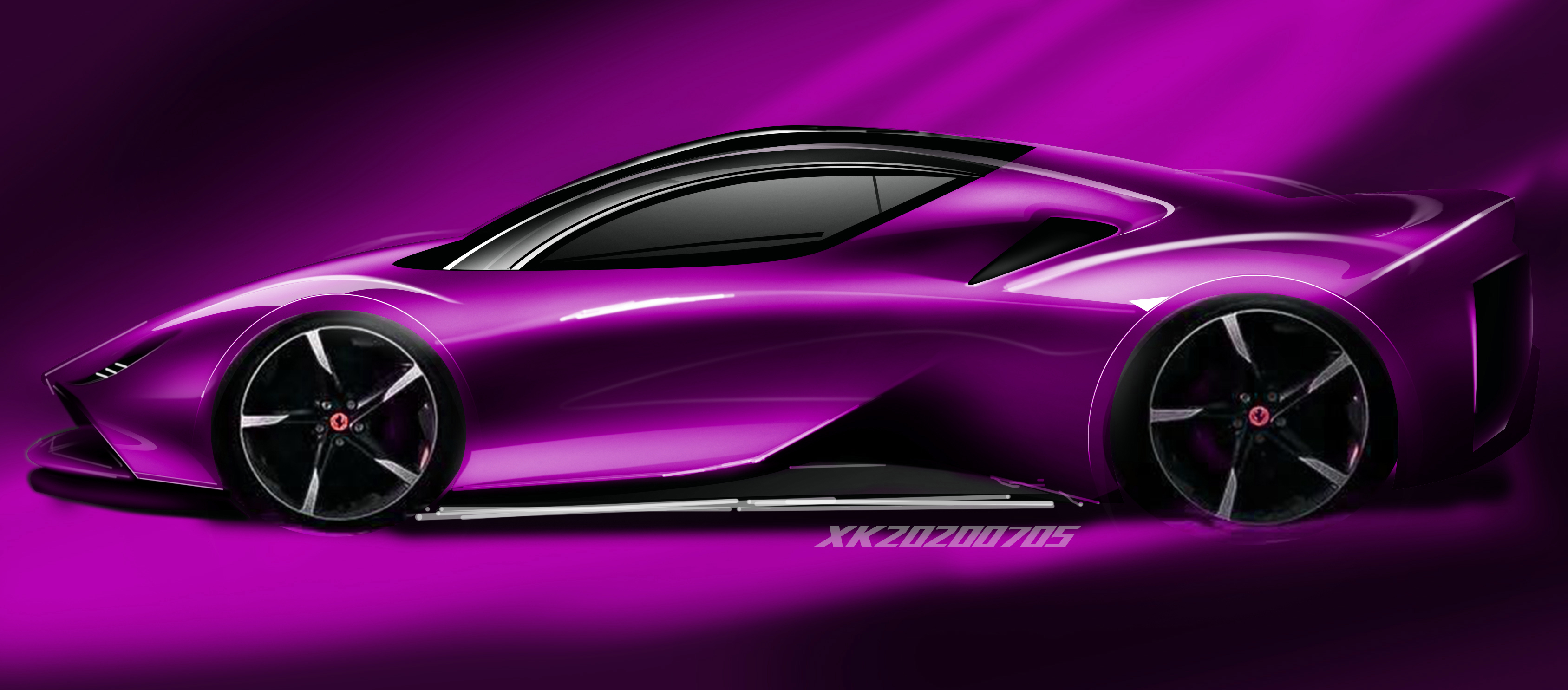 2d rendering，Hand drawn，Digital plate，Sports car，automobile，Mechanics，video，ps，