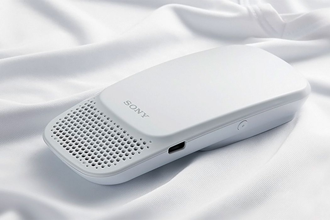 Wearable pocket air conditioner，sony，white，