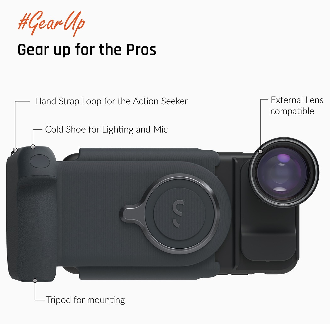 SHIFTCAM PROGRIP，mobile phone，SLR camera，