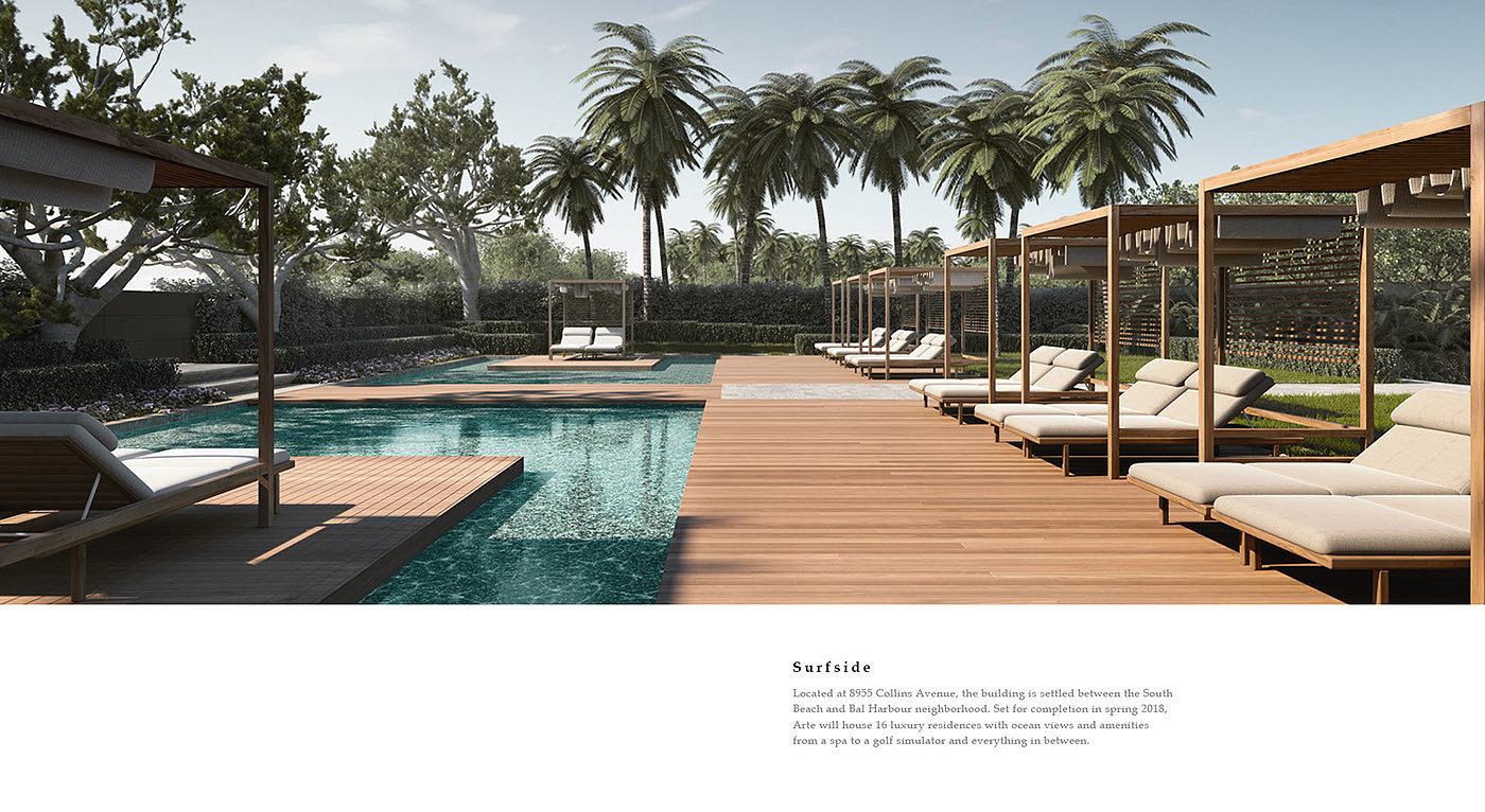 Miami Surfside，residence，Architectural design，Glass，