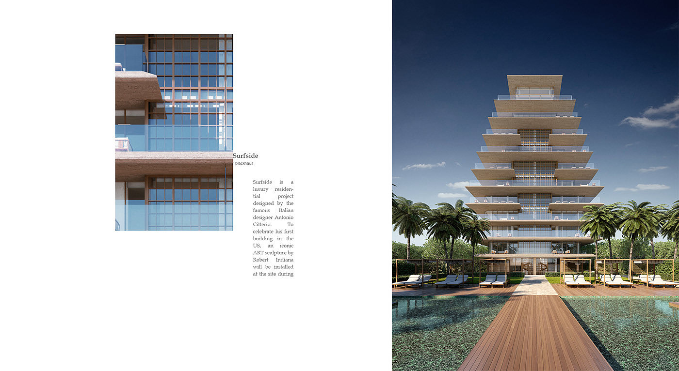 Miami Surfside，residence，Architectural design，Glass，