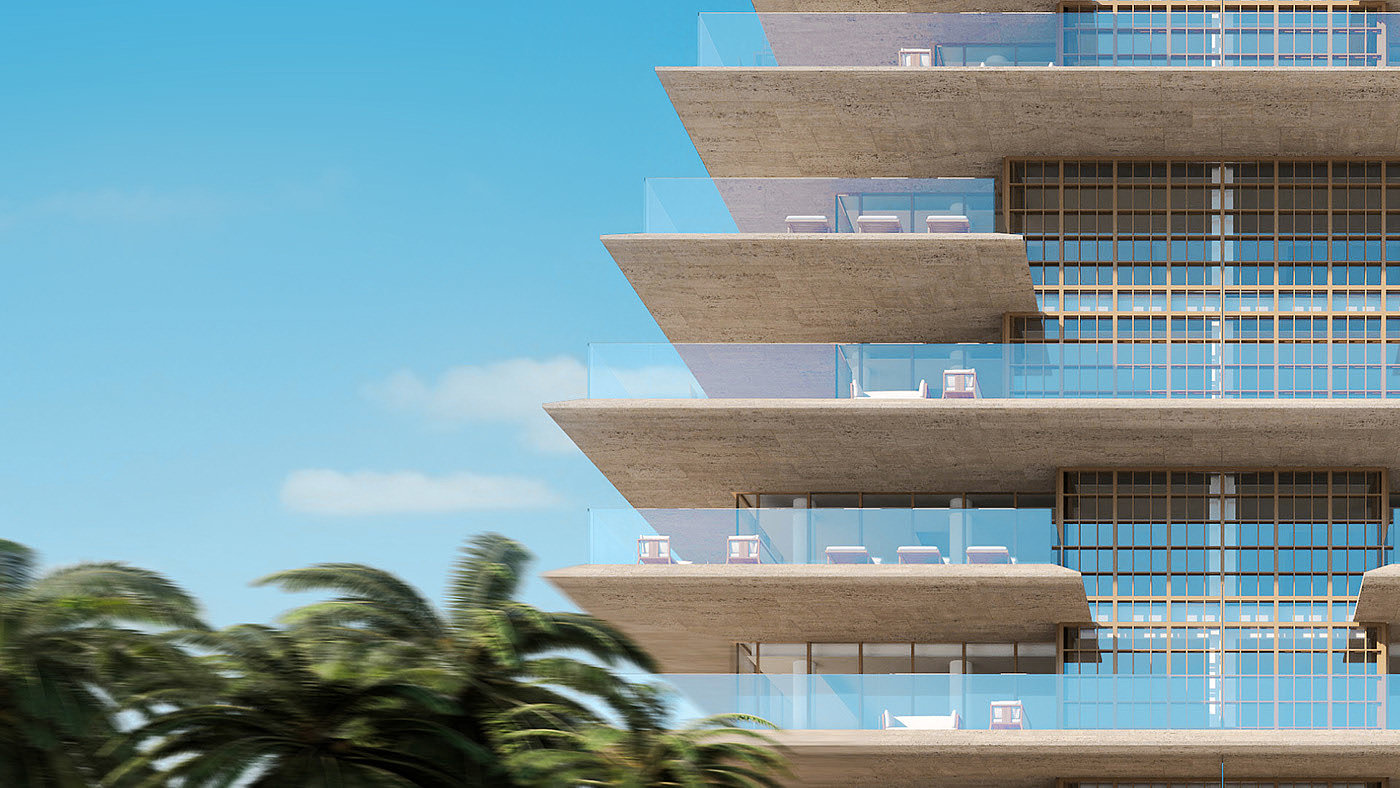 Miami Surfside，residence，Architectural design，Glass，