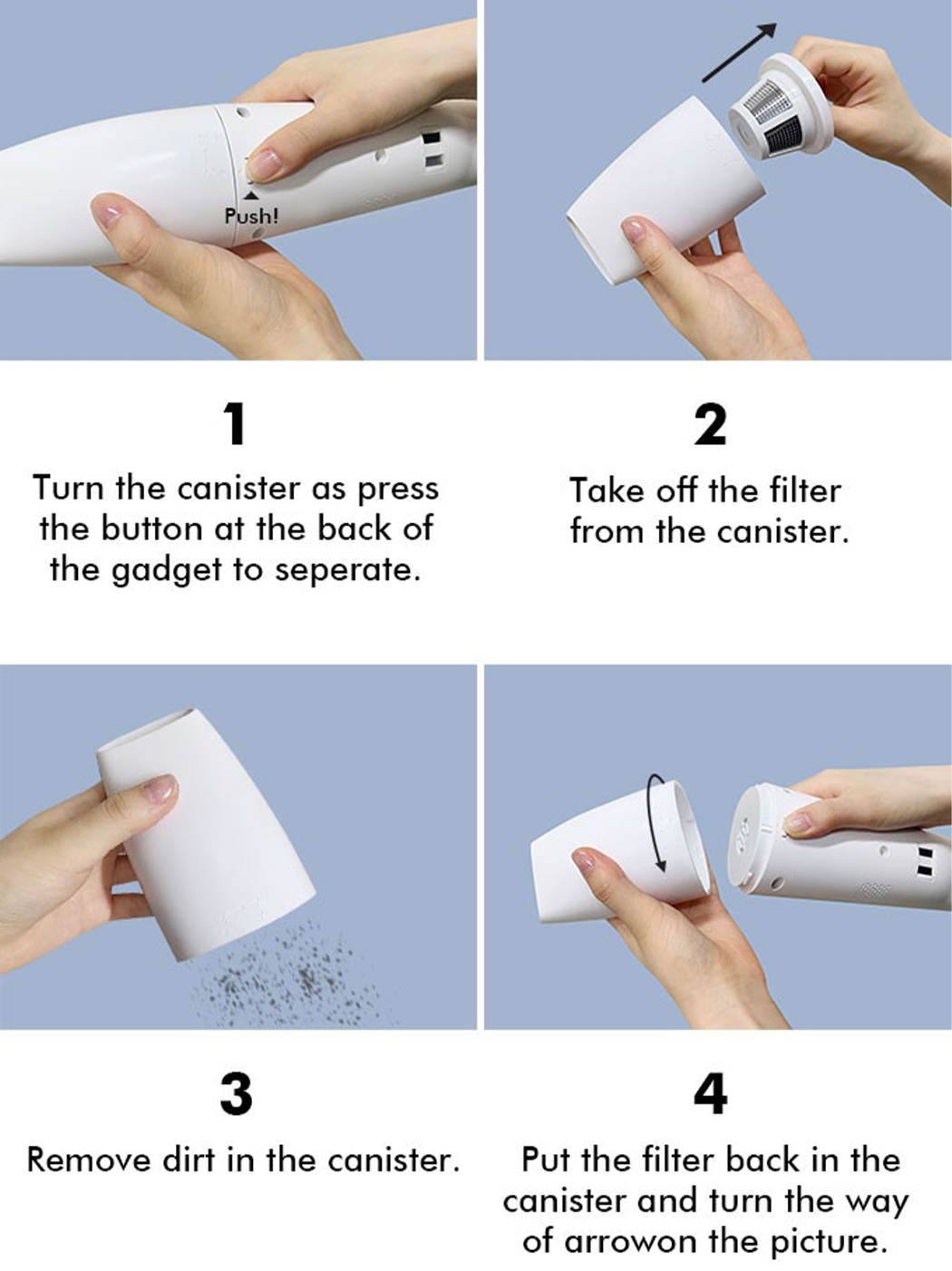 Montanc，Hand held vacuum cleaner，white，