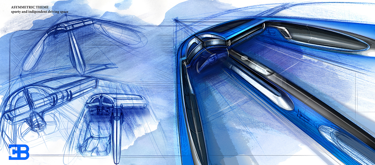 automobile，Hand drawn，Render，