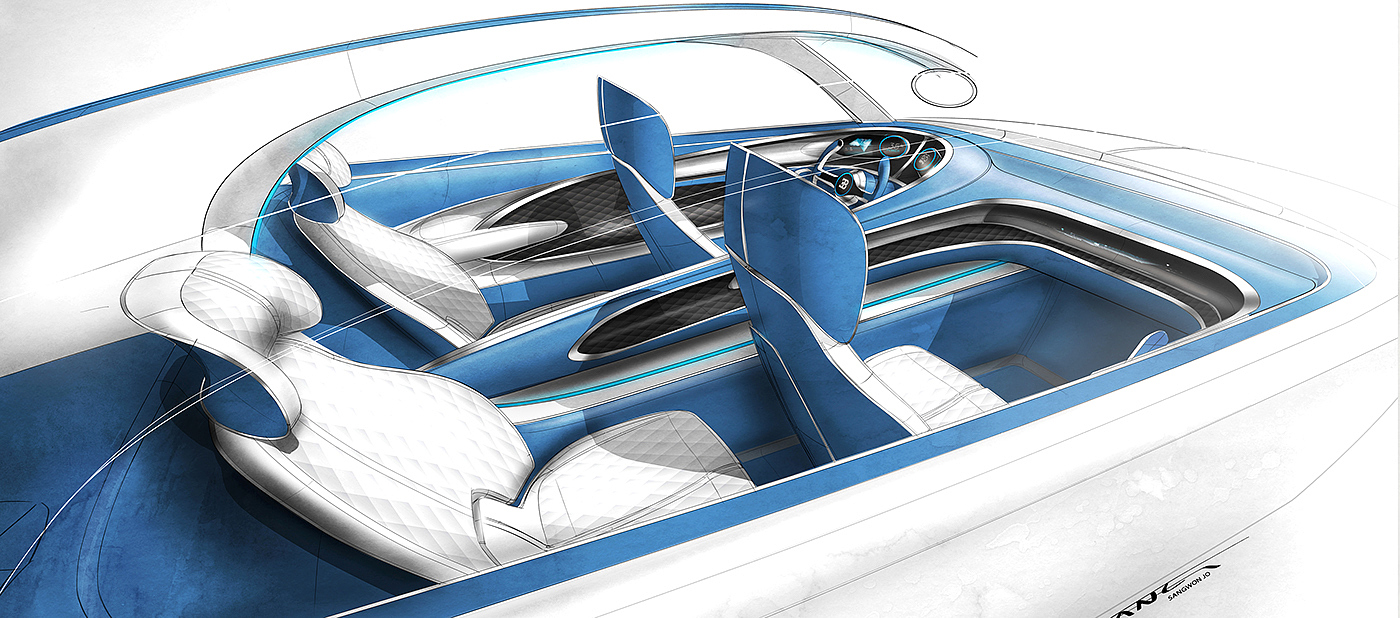automobile，Hand drawn，Render，